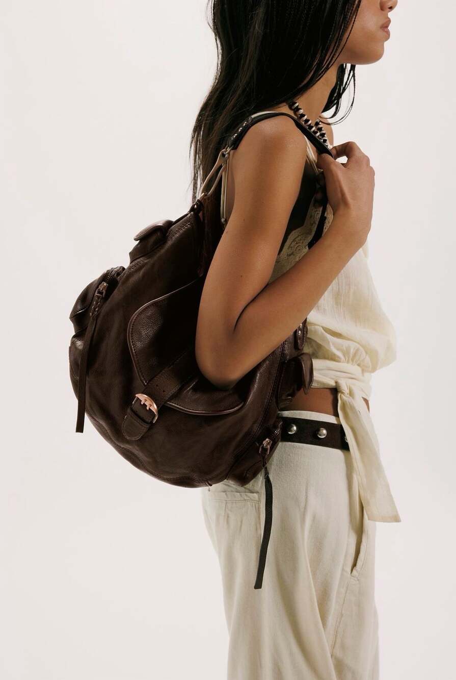 We The Free Baby Asher Tote Espresso Leather NWT - Picture 5 of 9